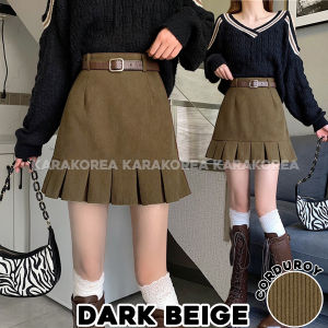 KARAKOREA 307 Corduray Velvet Skirt/Korean Women Skirt/Rok Pendek/Rok Bludru