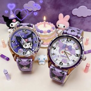 Kids Quartz Watch Analog Wrist Watch Kuromi Cartoon Cute Gift Daily Wear Student
