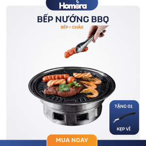 Bếp Nướng BBQ Ngoài Trời 35cm - Bếp Nướng Than Hoa Hàn Quốc Không Khói Nhỏ Gọn & Tiện Lợi