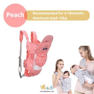 Hntob Large Baby Carrier Kangaroo Travel Waist Bag Comfortable Breathable Bag With Head Support