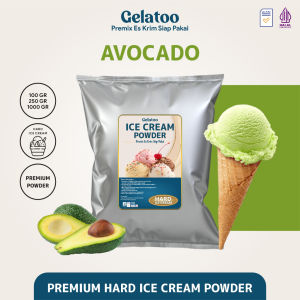 Bubuk Es Krim Hard Ice Cream Powder Premium Rasa Alpukat Gelatoo Avocado 250 gram / 1 kg