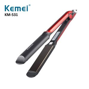 KEMEI KM-531 Catokan Rambut Smoothing Temperatur Suhu Ionic - Pelurus Rambut Merah Hitam