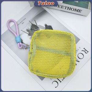 Talao Mesh Zipper Bags Colorful Mini Makeup Pouch Lightweight Travel Pocket Washable Visibility Cosmetic Accessories Organizer