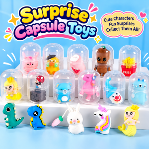 5-10pcs Surprise Game Ball with Toy Inside Twist Capsule with Surprise Toy Vending Machine Party Favor Gift idea Kids
