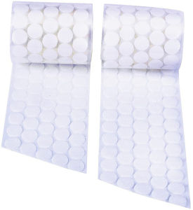 200pieces (100Pairs) Self Adhesive Dots Velcro Sticky Back Nylon Coins Hook Loop Strips Fastener Round Dot Stickers Tapes for Hanging Sewing Clothing Kids Crafts