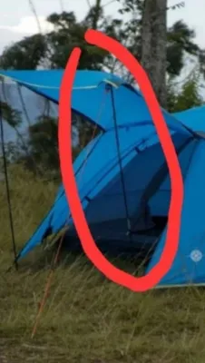 1set Frame tiang teras depan Tenda Fiber •Borneoo 4 Java 4 Pro compass