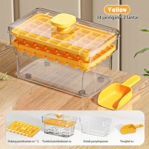Mamibayi Ice Cube Maker Set Cetakan Es Batu Wadah Penyimpanan Es Batu Free Sekop Es