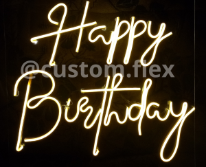 Lampu Neon Flex Tulisan Happy Birthday