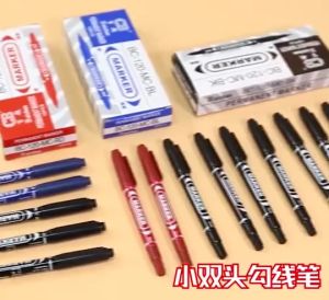 10 PCS Double Tip Permanent Markers Quick Dry Drawing Marker Pen Wood Plastic Metal Glass Stone