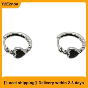 【Local shipping】 4PCS Stainless Steel Crystal Hoop Earrings Cool Daily Wear Jewelry Accessories