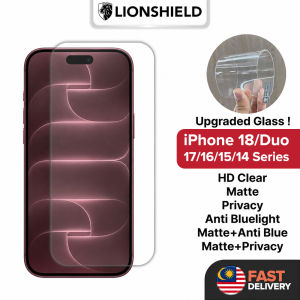 LionShield iPhone 18 Pro Max / 18 Pro / Duo / 17 Pro Max / 17 Pro / 17 / 17 Air / 16 Pro Max / 16 Pro / 15 / 14 Plus Screen Protector Tempered Glass-Clear/Matte/Anti-Bluelight/Privacy