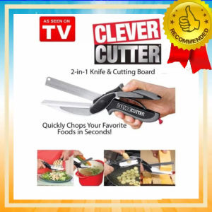 Pisau Gunting Sayur Daging Buah Clever Cutter Knife Cutting Board Serbaguna