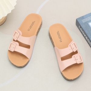 Womens slippers Leather upper Elastic soles are lightweight and non-slip wearing