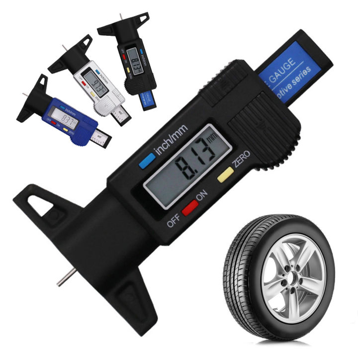 Hittime Digital Car Tyre Tire Tread Depth Gauge Meter Auto Tire Wear Detection Measuring Tool