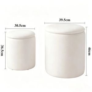 xpkQ Simplicity Round Stools Cloth Fabric Shoe Bench Indoor Storage Foot Stool Practical Living Room Household Daily Furniture Decor P7Q2M