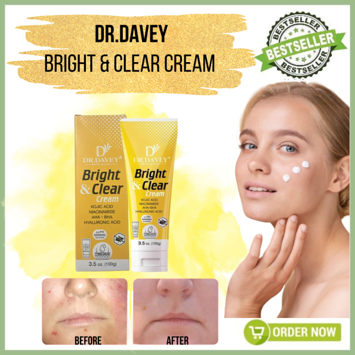 AUTHENTIC DR.DAVEY Bright and Clear Cream for Dark Spots on Face and ...