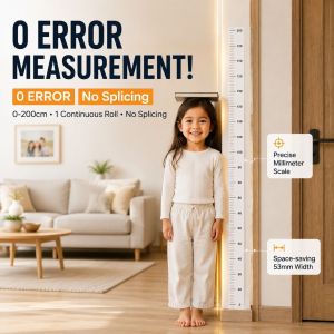 ❤Accurate 2M Height Measuring Ruler Wall Sticker/2M Height Chart/Cartoon Transparent Tape - Cute Cartoon Design Easy Stick On Wall For Kids Room &ampamp Baby Growth Tracking Perfect Home Decoration Sticker