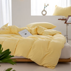 1pc Solid Color Duvet Cover 100% Washed Cotton Quilt Cover Japanese Minimalist Style Bedding Single Double King Queen Size Bed2026