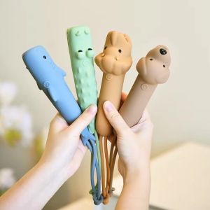 GONGL USB Recharging Portable LED Flashlight Soft Adjustable Brightness Outdoor Handheld Lamp Lightweight with Detachable Lanyard Cartoon Silicone Night Light Outdoor