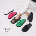 Sara Sara DIVA Sandal Cewek Kekinian Tinggi 3.5cm / Sendal Wedges / Sendal Casual Wanita Kondangan. 