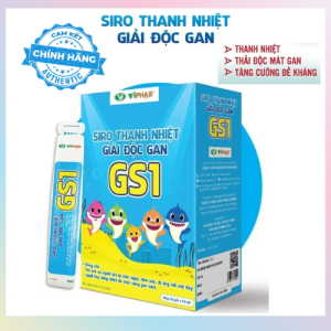 Siro thanh nhiệt giải độc gan giảm rôm sảy mẫn ngứa mề đay GS1 H/20 ống