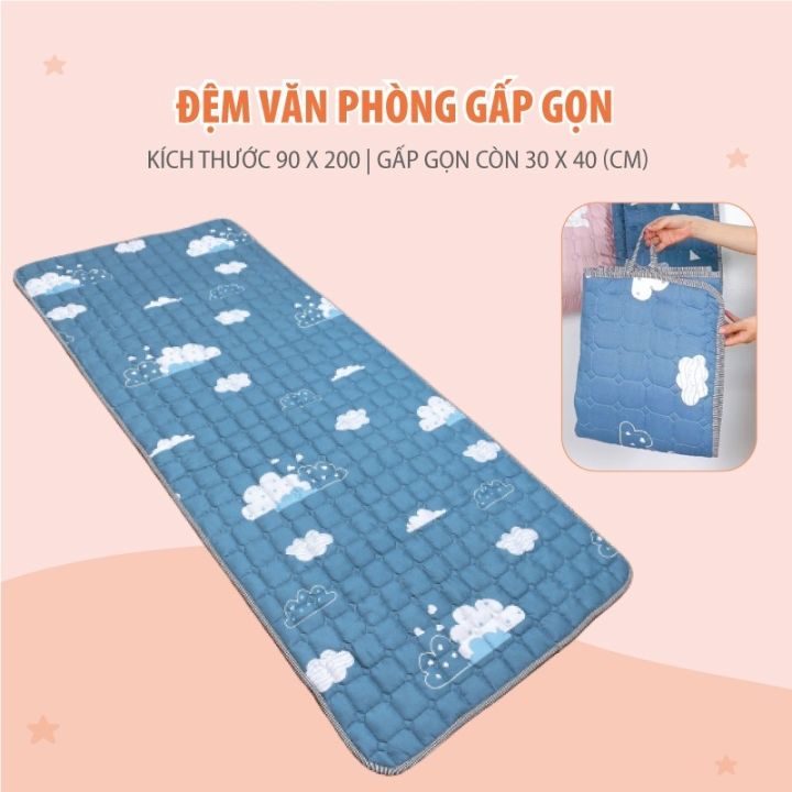 Nệm ngủ văn phòng trải sàn, Đệm du lịch tiện lợi size 90x200cm gấp gọn ...