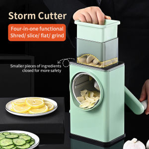 【Local Delivery】Multifunctional Vegetable Slicer Cutter Vegetable Graters Shredders Roller Fruit Kitchen Tool Hand Rotary Potato Radish Scraper for Kitchen