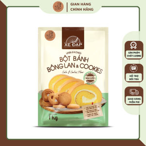 Bột mì số 8 hiệu Xe Đạp loại 1kg bột làm bánh bông lan bánh quy 100 % thành phần tự nhiên không chất bảo quản