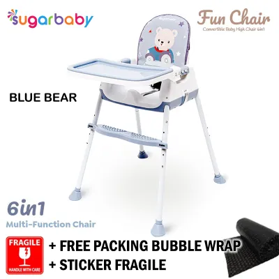 SugarBaby Fun Chair Convertible Baby High Chair 6in1 Sugar Baby Meja Makan Balita Kursi Makan Bayi