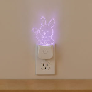 US Plug Sensitive Light Sensor Night Light 0 5W LED Auto Dusk To Dawn Cute Animal 9 Color Kids Wall Lamp For Bedroom Bathroom Hallway Sleep Companion Best Baby Gift