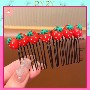 Xước Tóc/Cài Tóc Mái Kim Loại Đính Hoa Trái Cây Xinh Xắn Đáng Yêu Cho Bé Gái