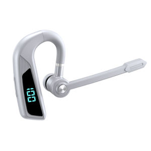 5.2+EDR Single Ear Bluetooth-Compatible Earphone with Dual Noise Canceling Microphone Wireless Earpiece for PC Tablet and Cell Phone