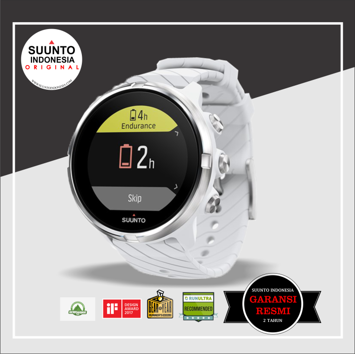 SUUNTO 9 WHITE ORIGINAL GARANSI RESMI ( JAM TANGAN SMART WATCH