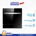 LENODI 13-Set Capacity Built-In Dishwasher Fully Automatic Double Layer with UVC Ultraviolet Disinfection. 