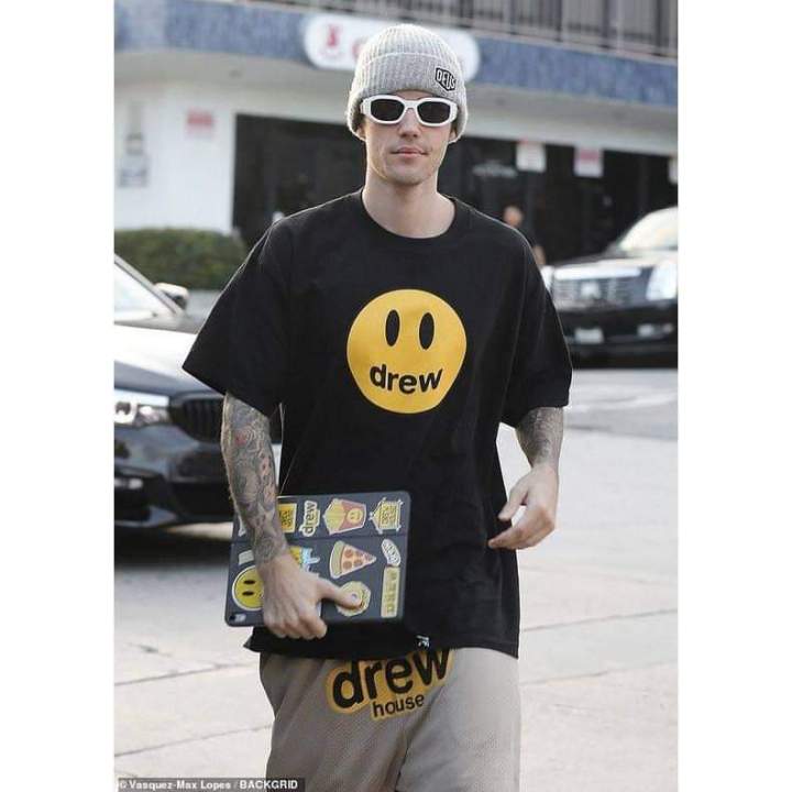 Drew T-shirt print inspired by justin bieber for men and