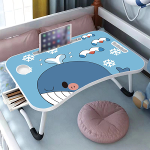 โต๊ะพับญี่ปุ่นมีลิ้นชักเก็บอุปกรณ์เครื่องเขียน โต๊ะพับได้ โต๊ะอเนกประสงค์ พับเก็บง่ายประหยัดพื้นที่