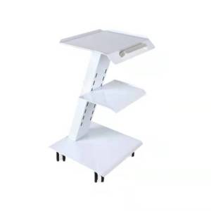 Dental Mobile Trolley Worktable Side Cabinet New Static Wheel Design With Extension Socket