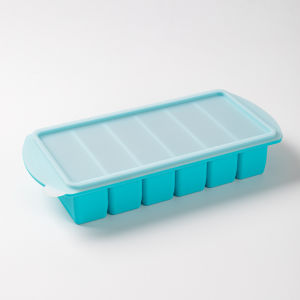 2/4/6 Grid Food-Grade Silicone Ice Cube Tray with Lid Stackable Storage for Ice Soup Sauce Stew