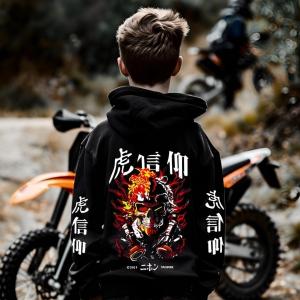 Jaket Hoodie Anak Samurai Hatoro Jepang Sweater Anak Usia 5-13 Tahun Bisa Bayar Ditempat