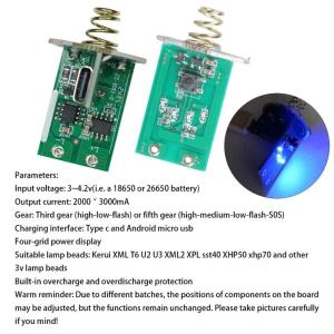 Lithiums Flashlights Driver Board With 3/5Level Brightness Control And Power Monitoring Function for 18650/26650