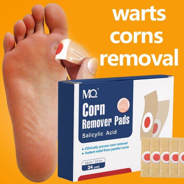 24Pcs Feet Corns/ Warts Removal Patch Pain Relief Remover Feet Callus ...