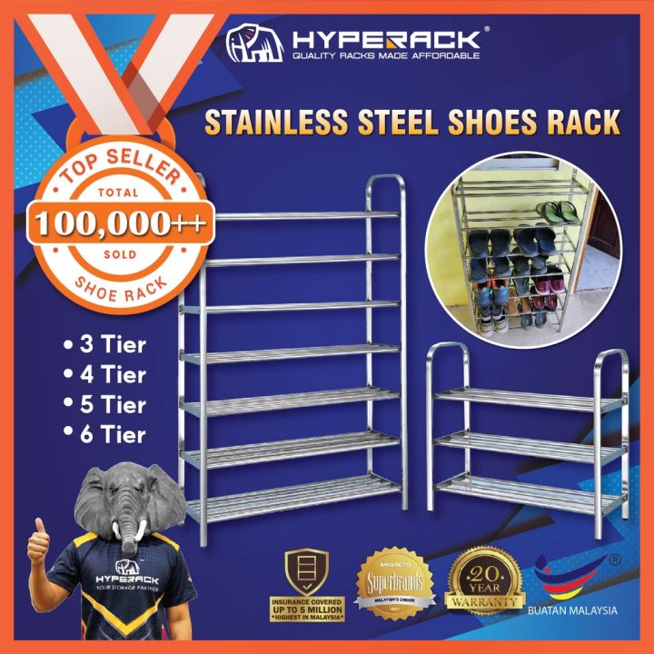 HYPERACK ™️[Ready Stock] Rak Kasut Stainless Steel Rack Shoe Rack Shoe ...