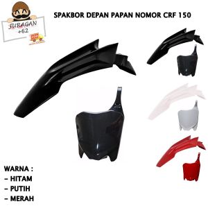 SPAKBOR SET DEPAN PAPAN NOMOR CRF 150 250  NOMER NAMA STAR START MOTOR CROSS TRAIL HONDA CRF