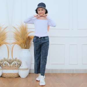 Celana Kulot Jeans Anak Perempuan 10 Tahun Kekinian Variasi Satu Kancing - Nairuza