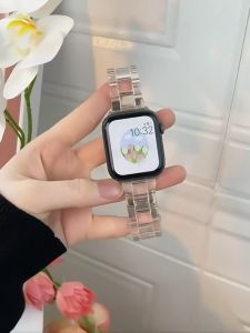 Transparent Strap apple watch band 45mm 49mm 41mm 42mm 40mm correa 44mm 38mm Smart Resin apple watch strap series 9 8 7 6 5 4 SE 321