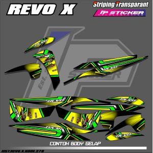 REVO X  (COD) STIKER STRIPING MOTOR HONDA REVO X - STIKER LIST GRAFIK SIMPLE WARNA VARIASI DESAIN RACING HOLOGRAM DAN TRANSPARAN BISA COD IP.KODE-278