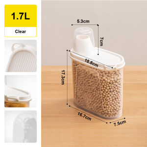 Citylife Kitchen Food Dispenser Container Sealed Leak-proof Crisper Kitchen Or Pet Food With Pour Spout Measuring Cup