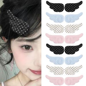 YING39292 1 Pairs White Angel Wings Hair Clips Japanese Style Polka Dot Duckbill Bangs Hairpin Cute Harajuku Side Hair Barrettes Women