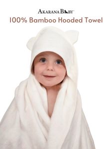 Akarana Baby Pure Bamboo Hooded Baby Towel (90 x 90cm/500gsm)