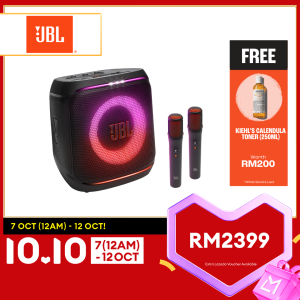 JBL Partybox Encore 2 Plus Portable Party Speaker | Real-time AI Vocal Removal | Two Wireless Mics | 15H Playtime | Auracast | IPX4 Splash Proof | Dynamic Lightshow